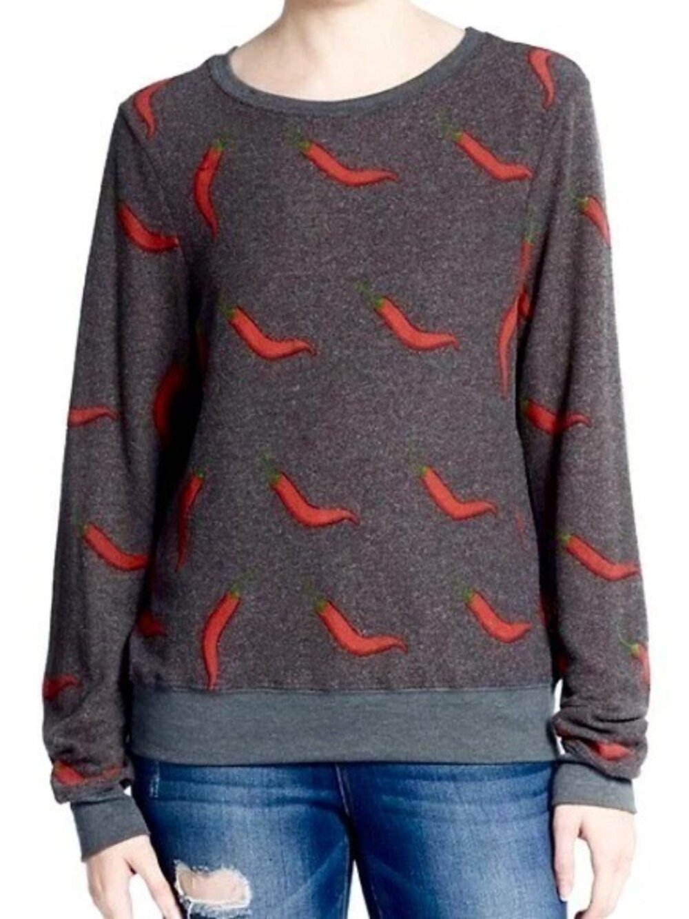 Wildfox Baggy Beach Hot Chili Pepper Jumper M